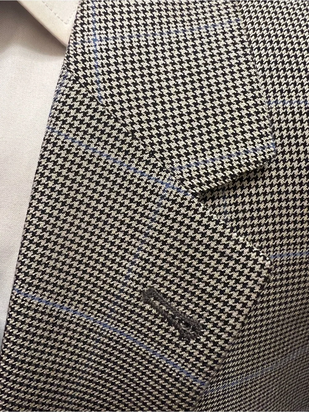Jos A Bank Signature Collection Prince of Wales Sport Coat Blazer Gray Men 48L